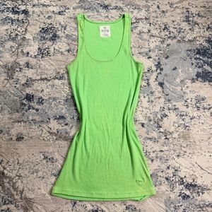 Y2K VS Pink Green Tank Top Dog Cute Small Babydoll